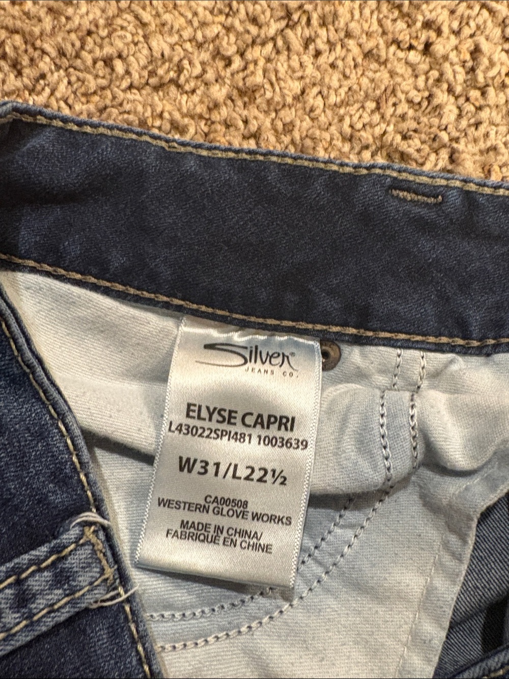 Silver Jeans Dark Blue Cropped Ankle Denim - Picture 2 of 3